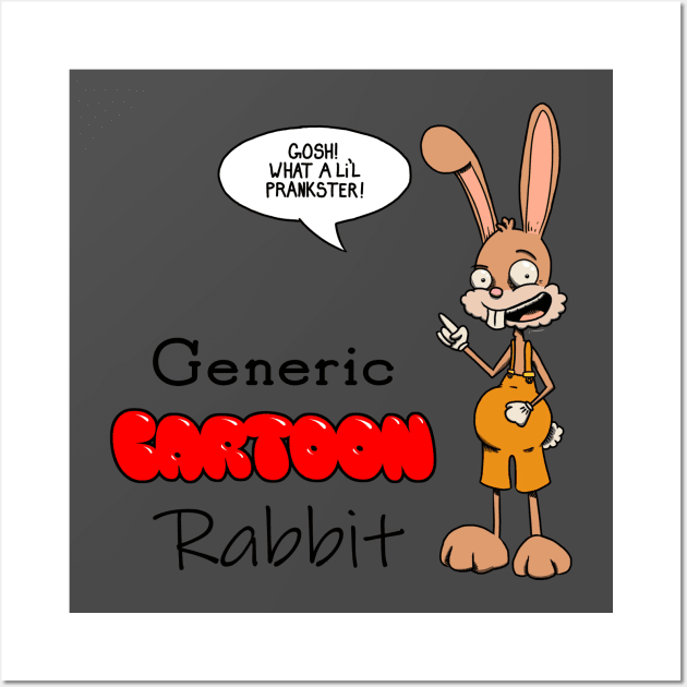 Generic Cartoon Rabbit Wall Art by Fool King Media